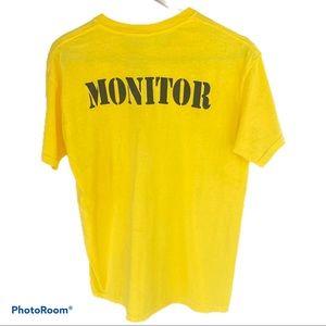 “Monitor” t shirt bright yellow men’s medium